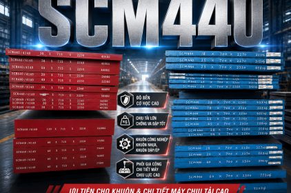 Thép tấm SCM440 – Độ bền cao, chịu tải tốt cho khuôn & chi tiết máy