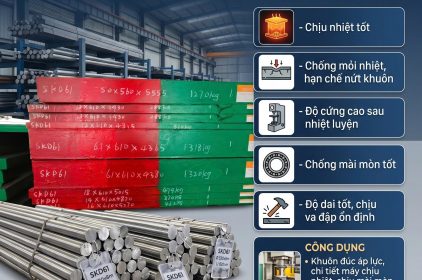 Thép SKD61 – Giải pháp vật liệu bền nhiệt cho khuôn mẫu và cơ khí chính xác