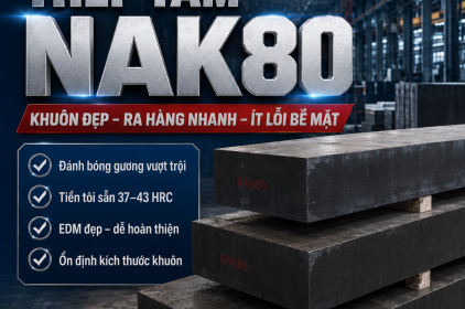 Thép NAK80: Khuôn đẹp – ra hàng nhanh – ít lỗi bề mặt