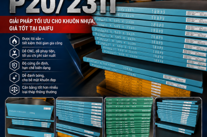 Thép Tấm P20/2311 – Giải pháp tối ưu cho khuôn nhựa, giá tốt tại DAIFU