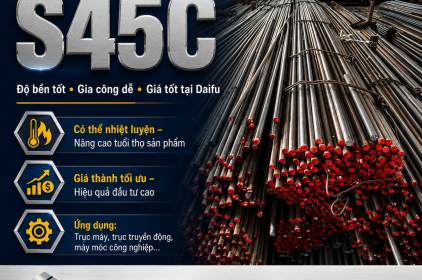 Thép Tròn S45C – Độ Bền Cao, Gia Công Dễ, Giải Pháp Vật Liệu Tối Ưu Cho Cơ Khí