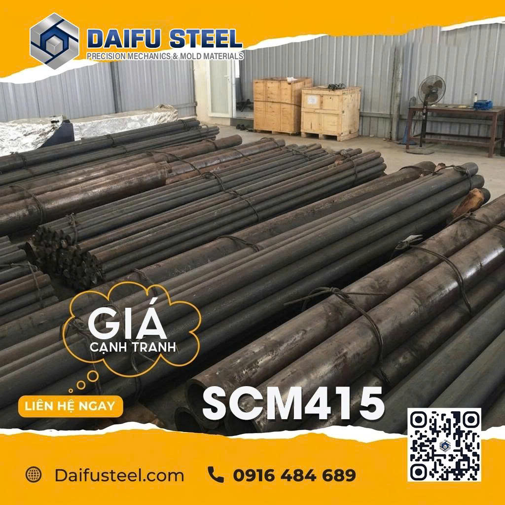 Thép SCM415 – Đặc tính, độ cứng, ứng dụng và lựa chọn cho chi tiết truyền động